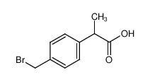 2-(4-溴甲基苯基)丙酸 结构式