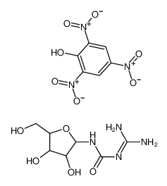 1-(二氨基亚甲基)-3-(β-D-呋喃核糖基)脲苦味酸盐 结构式