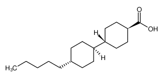 反,反-4'-戊基双环己基-4-甲酸 结构式