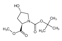 N-BOC-D-4-羟基-脯氨酸甲酯 结构式