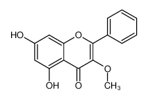 高良姜素3-甲醚 结构式