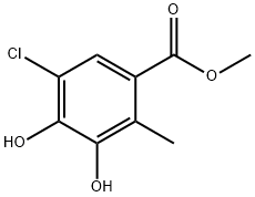 5-氯-3,4-二羟基-2-甲基苯甲酸甲酯 结构式