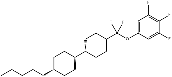戊基双环己基-二氟甲氧基-3,4,5-三氟苯 结构式