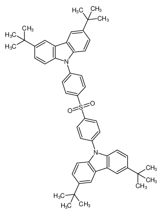 双[4-(3,6-二叔丁基-9-咔唑基)苯基]砜 结构式