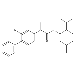 2-异丙基-5-甲基环己基 2-(2-氟-[1,1'-联苯]-4-基)丙酸酯 结构式