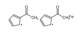 1,1'-二乙酰基二茂铁 结构式