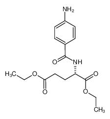 N-(4-氨基苯甲酰)-L-谷氨酸二乙酯 结构式