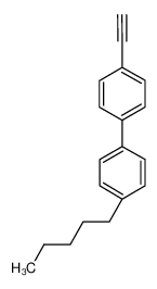 4-戊基联苯乙炔 结构式