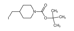 1-叔丁氧羰基-4-碘甲基哌啶 结构式