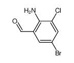 2-氨基-5-溴-3-氯苯甲醛 结构式