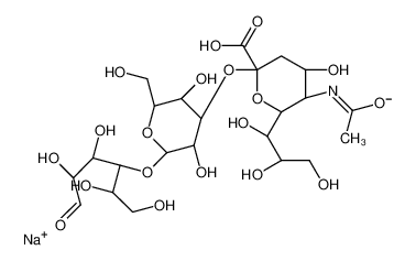3'-唾液乳糖钠盐 结构式