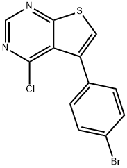 5-(4-溴苯基)-4-氯噻吩并[2,3-d]嘧啶 结构式