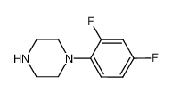 1-(2,4-二氟苯基)哌嗪 结构式