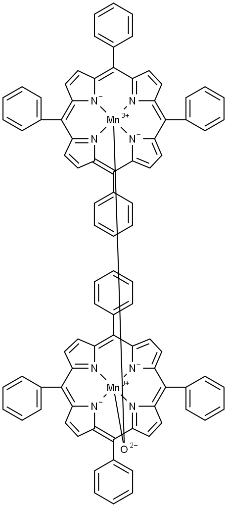 μ-氧-双四苯基卟啉锰 结构式