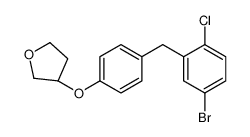 (S)-3-(4-(5-溴-2-氯苄基)苯氧基)四氢呋喃 结构式