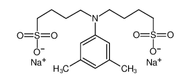 N,N-二(4-磺丁基)-3,5-二甲基苯胺二钠盐 结构式