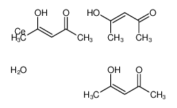 乙酰丙酮化铈(III) 水合物 结构式