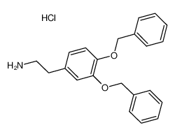 3,4-二苄氧基苯乙胺盐酸盐 结构式