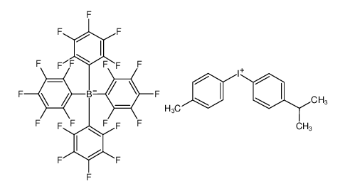 4-异丙基-4'-甲基二苯基碘鎓四(五氟苯基)硼酸盐 结构式