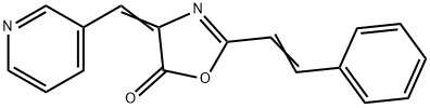 2-(2-苯乙烯基)-4-(3-吡啶基亚甲基)-5(4H)-恶唑酮 结构式