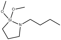 N-正丁基-氮杂-2,2-二甲氧基硅杂环戊烷 结构式
