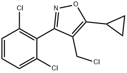 4-(氯甲基)-5-环丙基-3-(2,6-二氯苯基)异恶唑 结构式