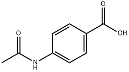 4-乙酰氨基苯甲酸 结构式