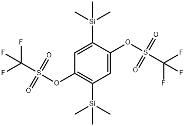 2,5-双(三甲基硅基)-1,4-亚苯基双(三氟甲磺酸酯) 结构式
