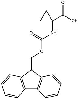 N-Fmoc-1-氨基环丙烷羧酸 结构式