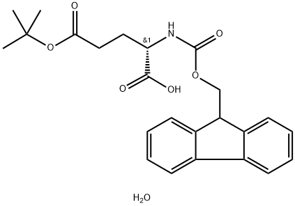 Fmoc-L-谷氨酸-γ-叔丁酯一水物 结构式
