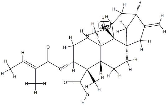 3α-惕各酰氧基对映贝壳杉烯 L3 结构式