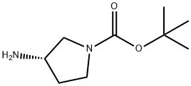 (S)-(-)-1-Boc-3-氨基吡咯烷 结构式