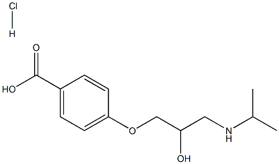 4-[2-羟基-3-[异丙基氨基]丙氧基]苯甲酸盐酸盐 结构式