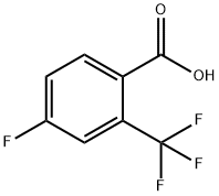 2-三氟甲基-4-氟苯甲酸 结构式