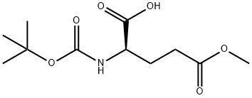 N-叔丁氧羰基-D-谷氨酸 γ-甲酯 结构式