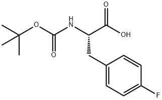 Boc-L-4-氟苯丙氨酸 结构式