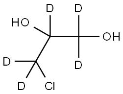氘代-3-氯-1,2-丙二醇-D5 结构式