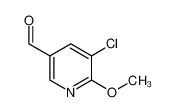 5-氯-6-甲氧基吡啶-3-甲醛 结构式