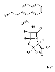 萘夫西林钠 结构式
