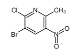 3-溴-2-氯-5-硝基-6-甲基吡啶 结构式