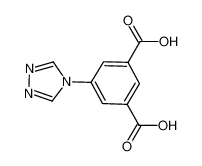 5-(4H-1,2,4-三唑-4-基)苯-1,3-二羧酸 结构式