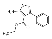 2-氨基-4-苯基噻吩-3-羧酸乙酯 结构式