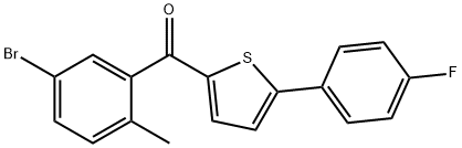 (5-溴-2-甲基苯基)(5-(4-氟苯基)-2-噻吩)甲酮 结构式