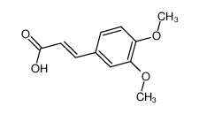 (E)-3-(3,4-二甲氧基苯基)丙烯酸 结构式