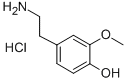 4-(2-氨基乙基)-2-甲氧基苯酚盐酸盐 结构式