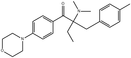 2-(4-甲基苄基)-2-(二甲基氨基)-1-(4-吗啉苯基)-1-丁酮 结构式