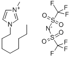 1-甲基-3-正辛基咪唑双(三氟甲磺酰)亚胺盐 结构式