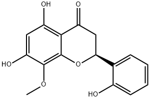 2',5,7-三羟基-8-甲氧基黄烷酮 结构式