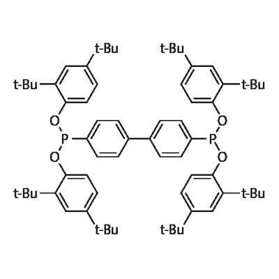 四(2,4-二叔丁基苯基)-[1,1'-联苯]-4,4'-二基双(亚膦酸酯) 结构式