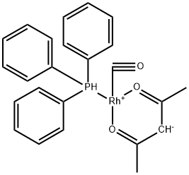 羰基乙酰丙酮(三苯基磷基)铑(I) 结构式